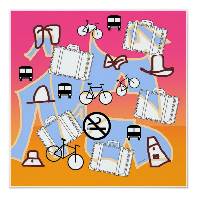 Suitcase wird reisen poster (Vorderseite)