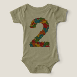 Suite bébé Dinosaur colorée