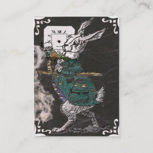 suivez le carte de visite blanc de lapin