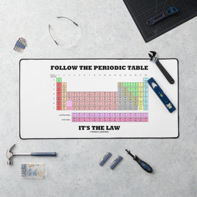 Suivez le tableau périodique C'est la chimie du dr (Poste de travail)
