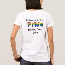 Suivez-moi pour la T-shirt de fierté