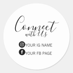 Suivez-nous sur Instagram et Facebook Autocollant 