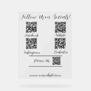 Suivez-nous sur Social Media Acrylique signe