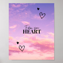 Suivez votre affiche Heart Sky
