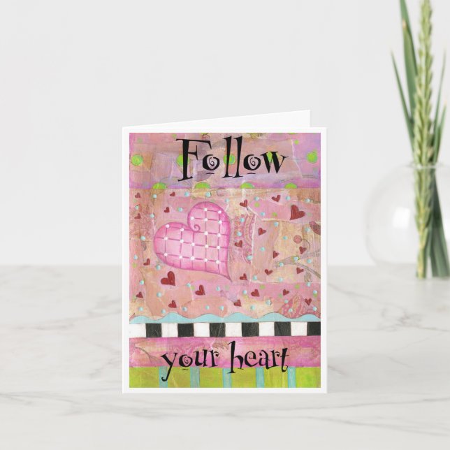 Suivez Votre Carte De Voeux Coeur (Devant)