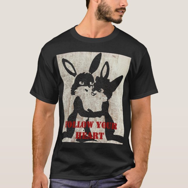 Suivez votre T-shirt coeur (Devant)
