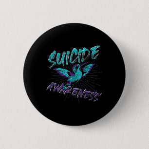 Suizid Awareness Hummingbird Suizidprävention Button