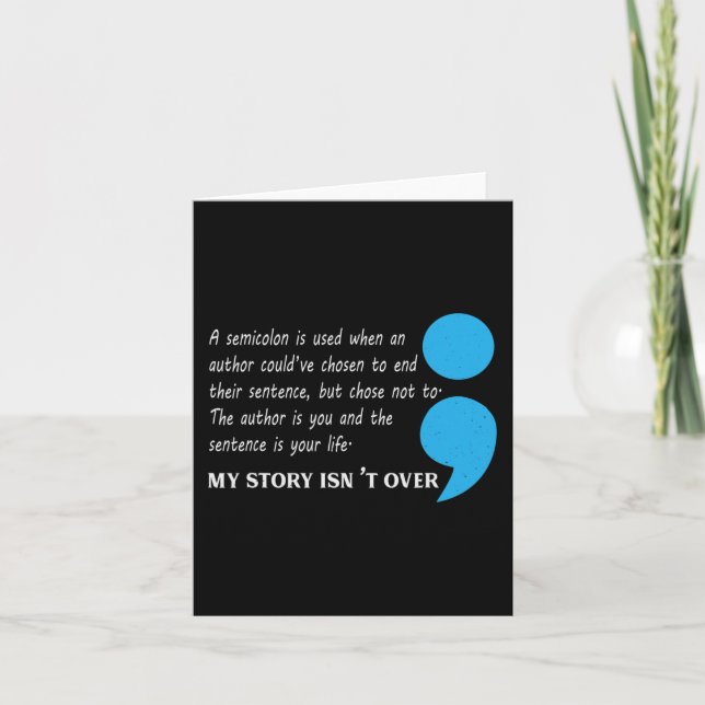 Suizid Depression Bewusstsein Karte (Vorderseite)