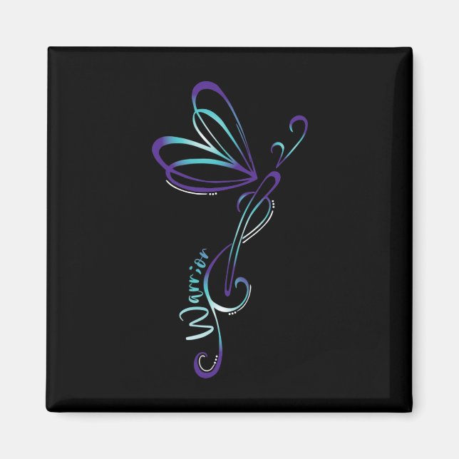 Suizid Depression Dragonfly Prävention Bewusstsein Magnet (Vorne)