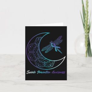 Suizid Depression Moon Dragonfly Prevention Aware Karte