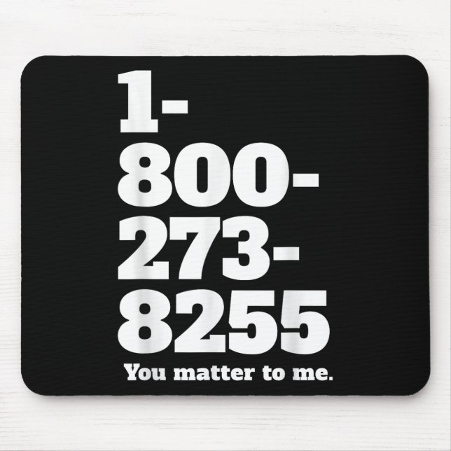 Suizid Hotline-Nummer Mousepad (Vorne)