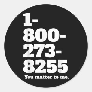 Suizid Hotline-Nummer Runder Aufkleber