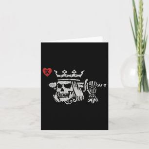 Suizid King of Hearts Skull Tragen Kronen-Poker Karte