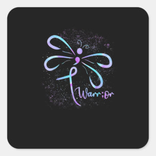 Suizid Prävention Awareness Draquelly Semicolon Quadratischer Aufkleber