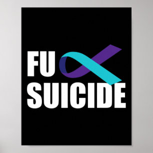 Suizid Suizid Bewusstsein Ribbon Suizid Prävention Poster