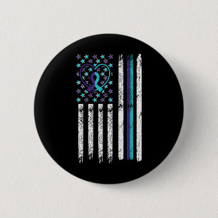Suizidbewusstsein Flag Angst Psychische Gesundheit Button