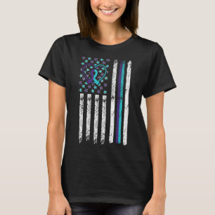 Suizidbewusstsein Flag Angst Psychische Gesundheit T-Shirt