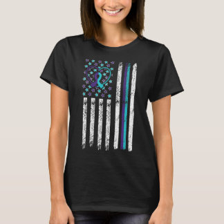 Suizidbewusstsein Flag Angst Psychische Gesundheit T-Shirt
