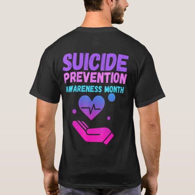 Suizidbewusstsein Monat Männer Frauen Kinder T-Shirt (Rückseite)