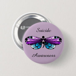 Suizidbewusstsein Schmetterling Semicolon Button