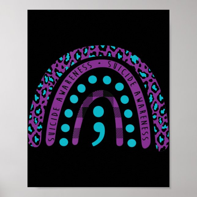 Suizidbewusstsein Semicolon - Suizidprävention A Poster (Vorne)