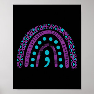 Suizidbewusstsein Semicolon - Suizidprävention A Poster