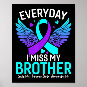 Suizidbewusstsein Shirt Bruder Suizidprävention Poster