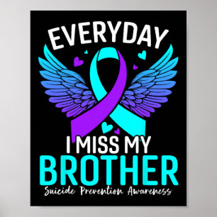 Suizidbewusstsein Shirt Bruder Suizidprävention Poster
