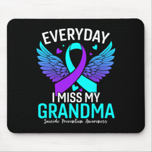 Suizidbewusstsein Shirt Oma Suizidprävention Mousepad