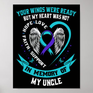 Suizidbewusstsein Shirt Onkel Niece Nephew Prevent Poster