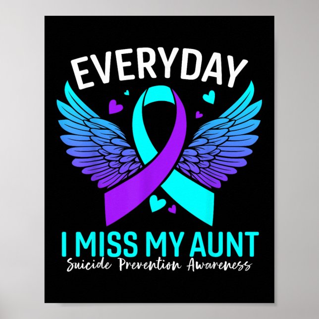 Suizidbewusstsein Shirt Tante Suizidprävention Poster (Vorne)
