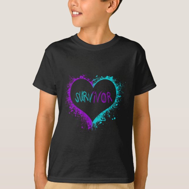 Suizidbewusstsein Shirt Überleben Suizidbewusstsei (Vorderseite)