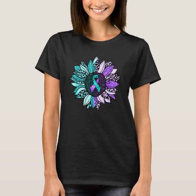 Suizidgedanken Sonnenblumen Suizidprävention Ar T-Shirt (Vorderseite)