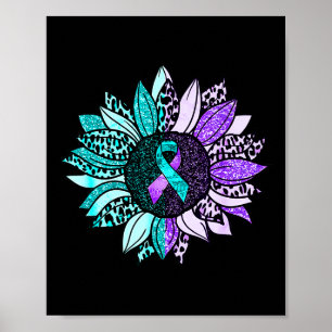 Suizidgedanken Sonnenblumen Suizidprävention Rib Poster