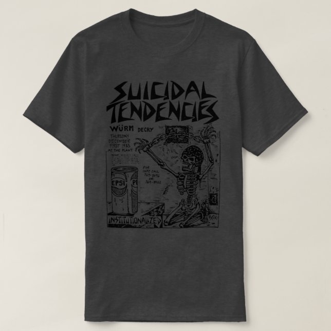 Suizidneigung Punk Flyer Tribute Design 1 T-Shirt (Design vorne)