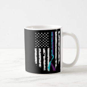 Suizidprävention American Flag Awareness Ribbon Kaffeetasse