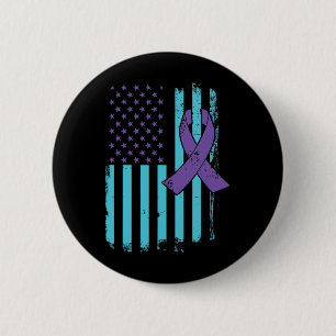 Suizidprävention Awareness Ribbon US American F Button