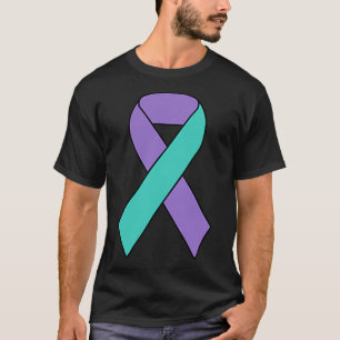Suizidprävention Bewusstsein Aquamarines Lila Band T-Shirt