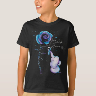 Suizidprävention Bewusstsein Elephant Sonnenblume T-Shirt