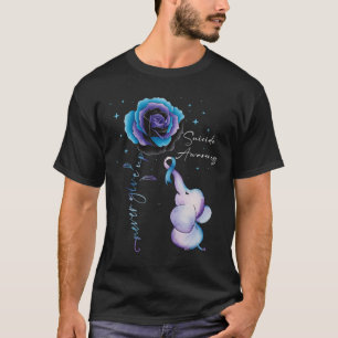 Suizidprävention Bewusstsein Elephant Sonnenblume T-Shirt
