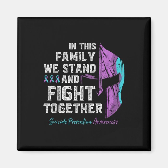 Suizidprävention Bewusstsein Familienunterstützung Magnet (Vorne)