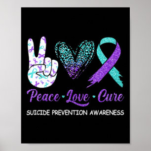 Suizidprävention Bewusstsein Frieden Liebe Heilung Poster