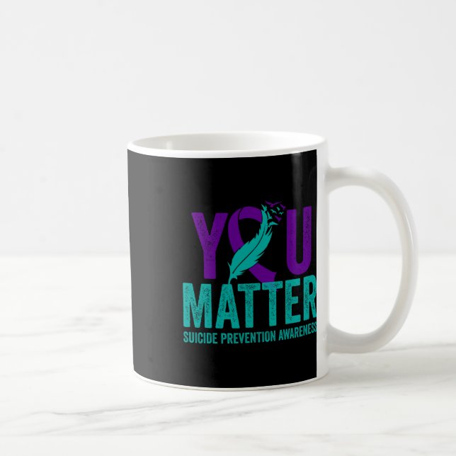 Suizidprävention Bewusstsein für Aquamarines und L Kaffeetasse (Rechts)