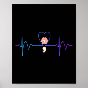 Suizidprävention Bewusstsein für Herzrhythmusstöru Poster