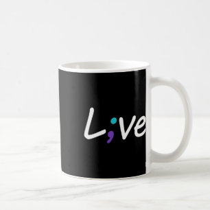 Suizidprävention Bewusstsein Live-Liebe Semicolon Kaffeetasse