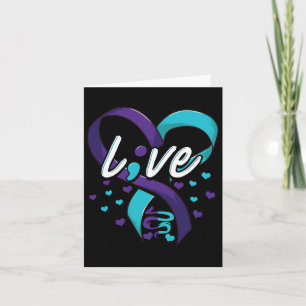 Suizidprävention Bewusstsein Live-Liebe Semicolon Karte