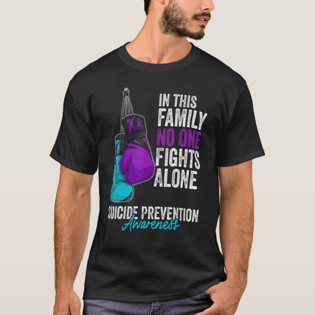 Suizidprävention Bewusstsein Monat Handschuhe Aqua T-Shirt (Vorderseite)