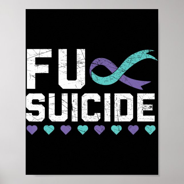 Suizidprävention Bewusstsein psychische Gesundheit Poster (Vorne)