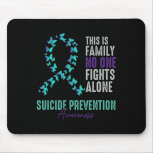 Suizidprävention Bewusstsein Schmetterling Aquamar Mousepad