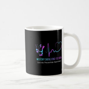 Suizidprävention Bewusstsein Semicolon Butterfly H Kaffeetasse